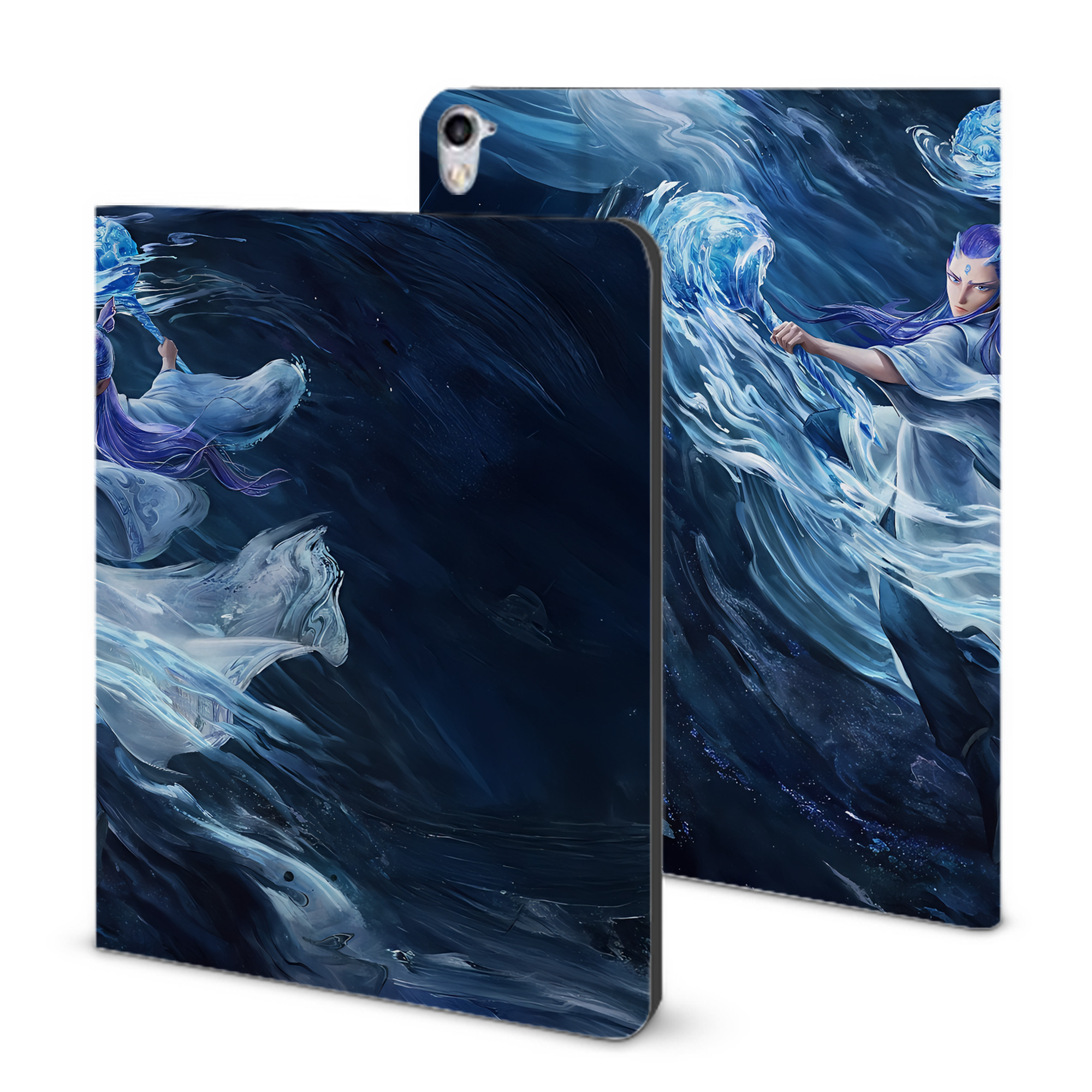 （画像用） Ne Zha 2 ナタ 魔童の大暴れ IPad ケース ブック型 PUレザー TPU 耐衝撃 軽量 薄型 ペン収納なし 全面保護 IPad 各モデル対応